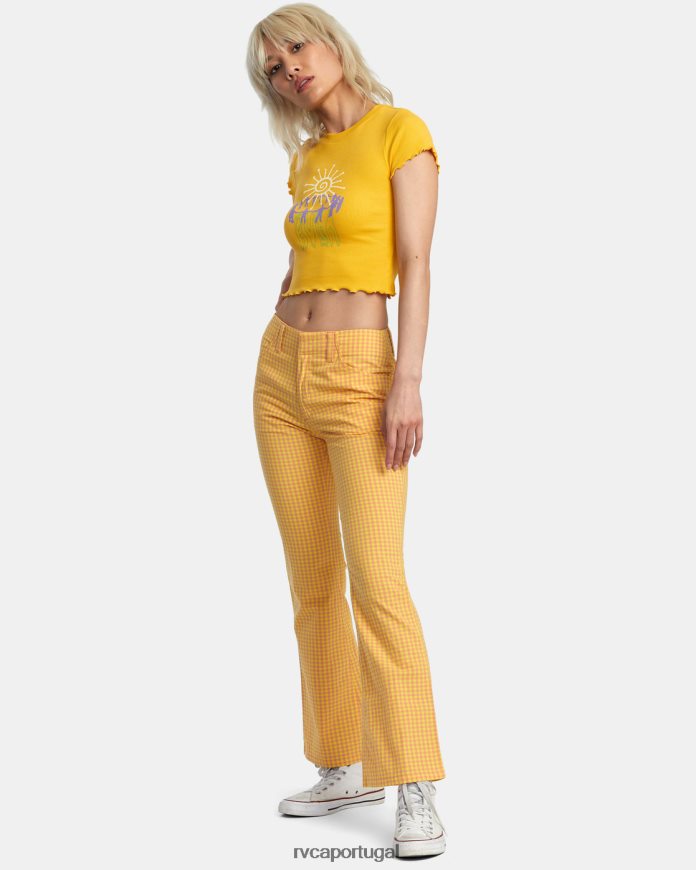 roupas RVCA mulheres calça kennedy Lilikoi N00F2H1399