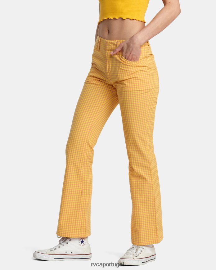 roupas RVCA mulheres calça kennedy Lilikoi N00F2H1399