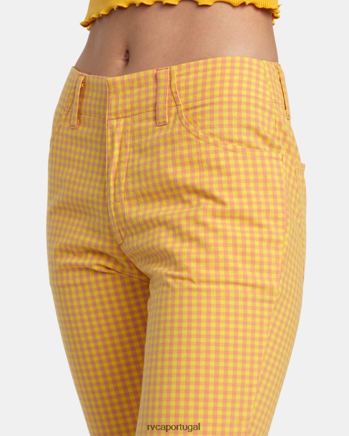 roupas RVCA mulheres calça kennedy Lilikoi N00F2H1399