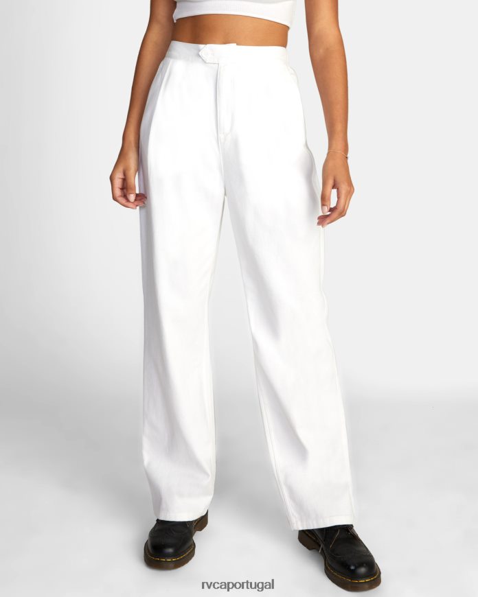 roupas RVCA mulheres calça pepa sussurrar branco N00F2H1692