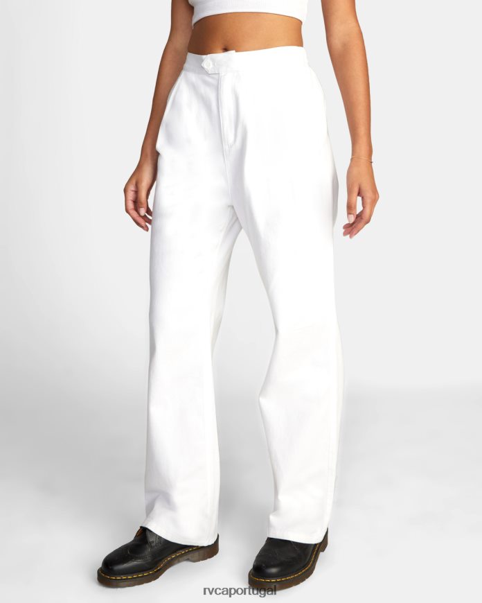 roupas RVCA mulheres calça pepa sussurrar branco N00F2H1692