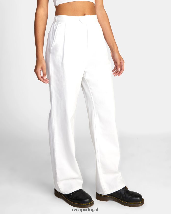 roupas RVCA mulheres calça pepa sussurrar branco N00F2H1692