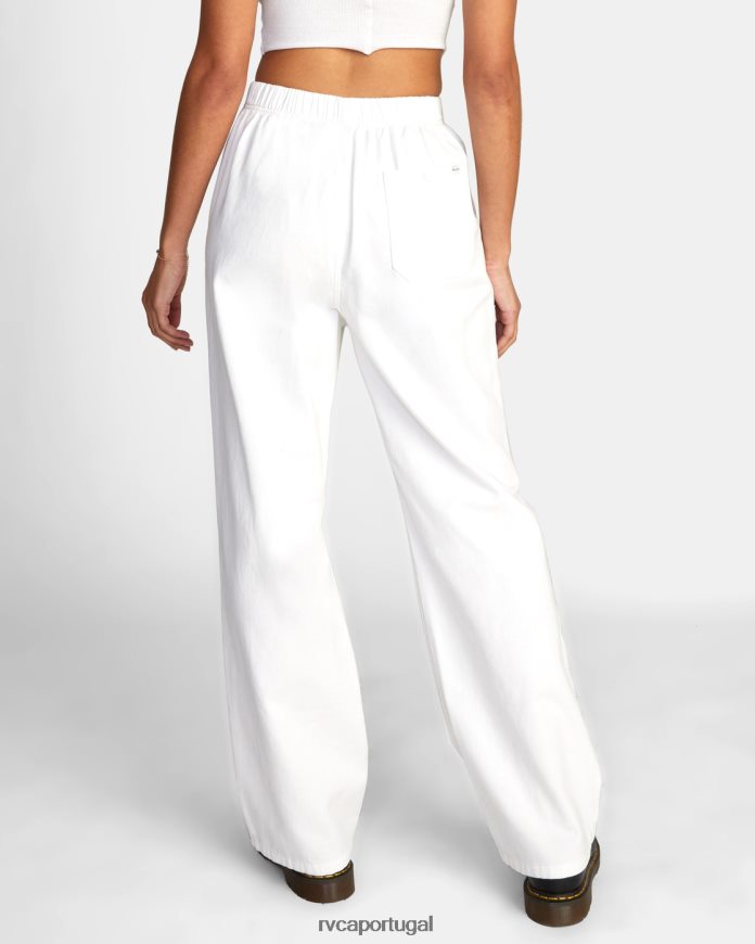roupas RVCA mulheres calça pepa sussurrar branco N00F2H1692