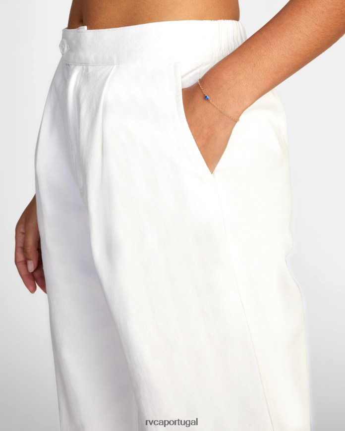 roupas RVCA mulheres calça pepa sussurrar branco N00F2H1692