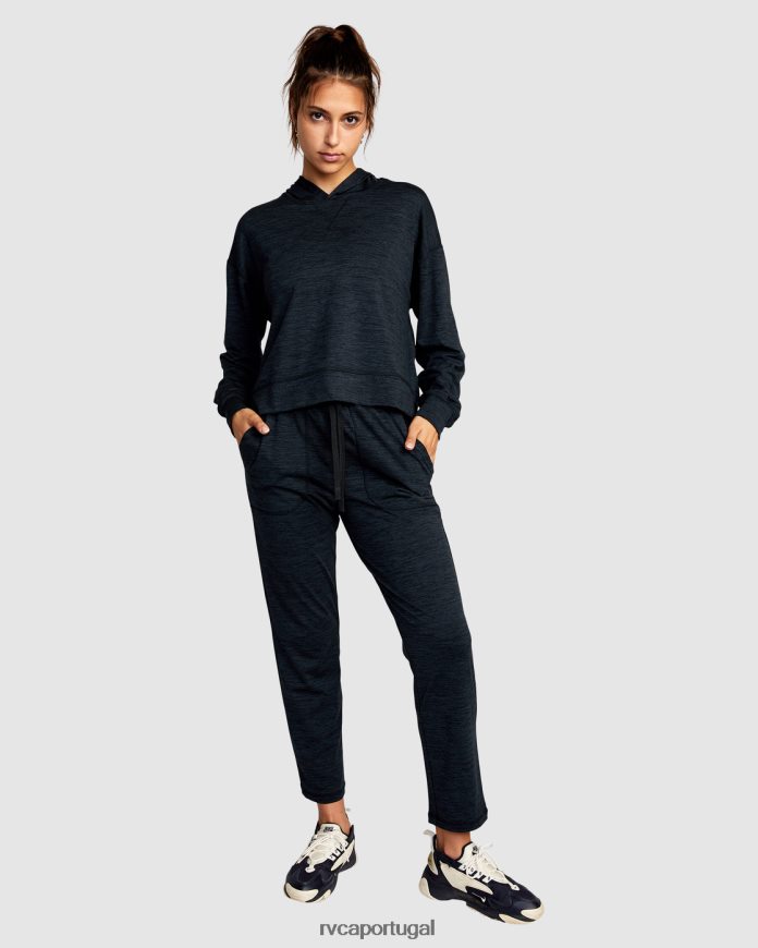 roupas RVCA mulheres calças de treino c-able urze preta N00F2H1648