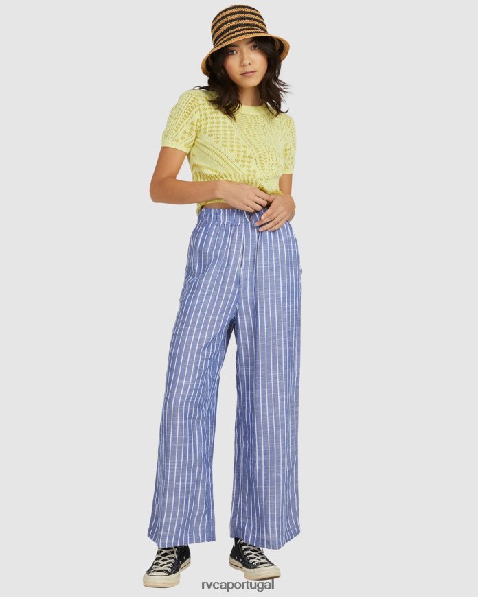 roupas RVCA mulheres calças náuticas ultramarino N00F2H1676