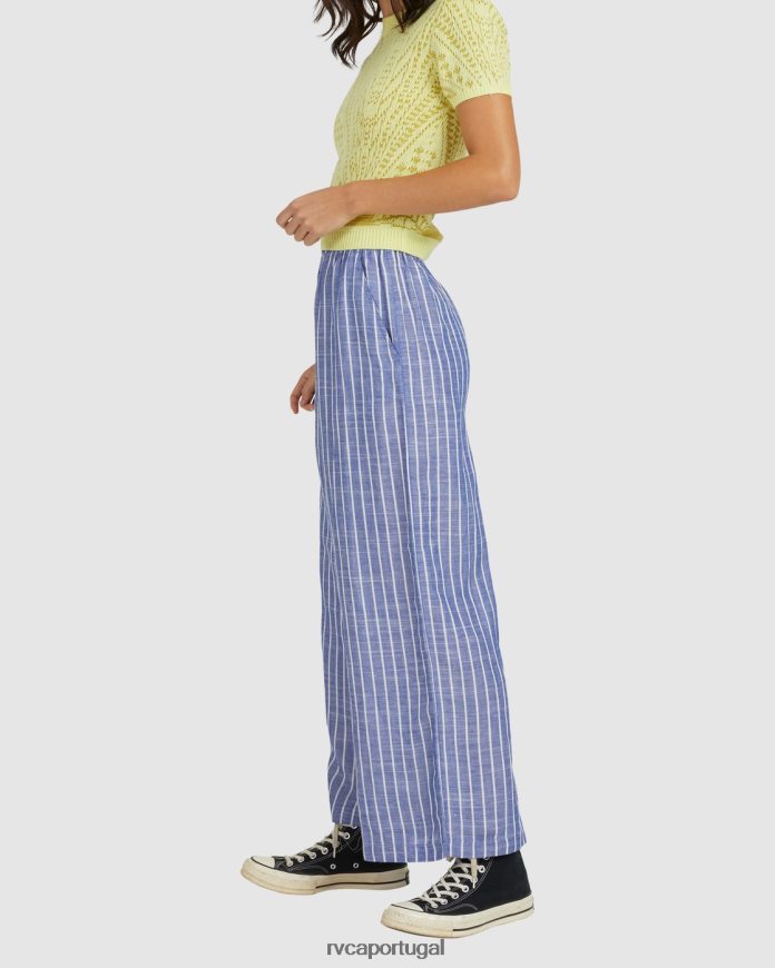 roupas RVCA mulheres calças náuticas ultramarino N00F2H1676