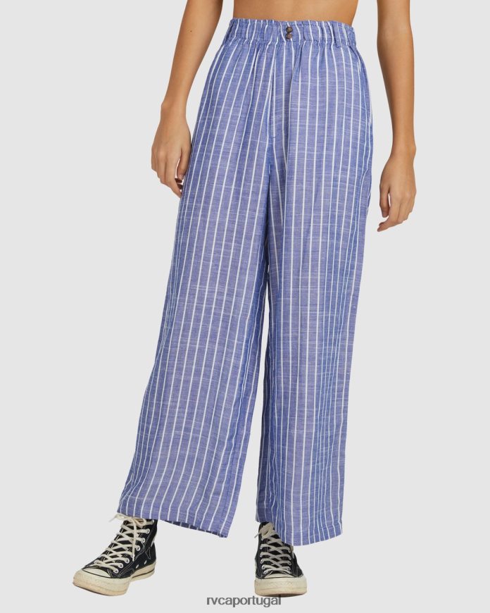 roupas RVCA mulheres calças náuticas ultramarino N00F2H1676