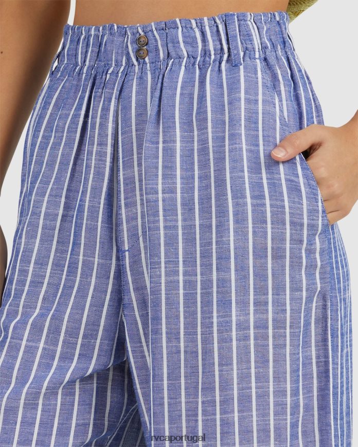 roupas RVCA mulheres calças náuticas ultramarino N00F2H1676