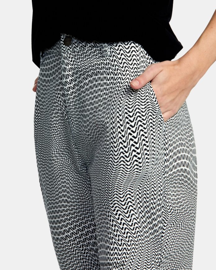 roupas RVCA mulheres calças stretch de fim de semana sussurrar branco N00F2H1728