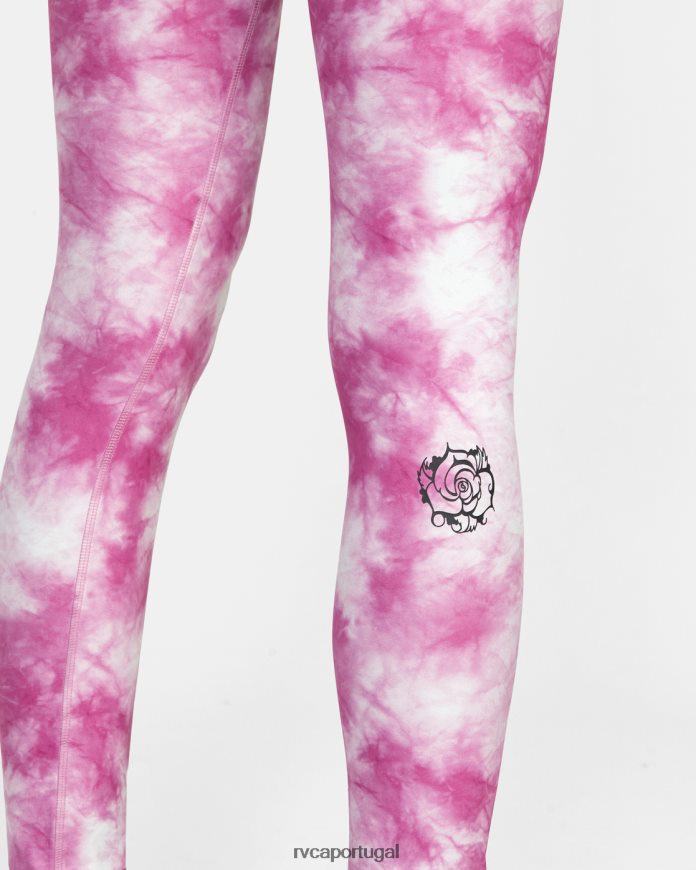 roupas RVCA mulheres legging cintura alta essencial thug rose rosa rosa N00F2H1388