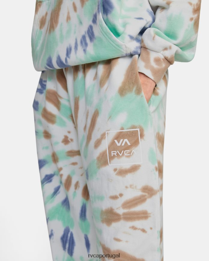 roupas RVCA mulheres todo o caminho calça de moletom tie-dye hortelã N00F2H1664