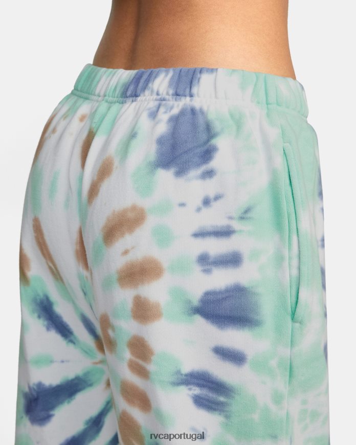 roupas RVCA mulheres todo o caminho calça de moletom tie-dye hortelã N00F2H1664