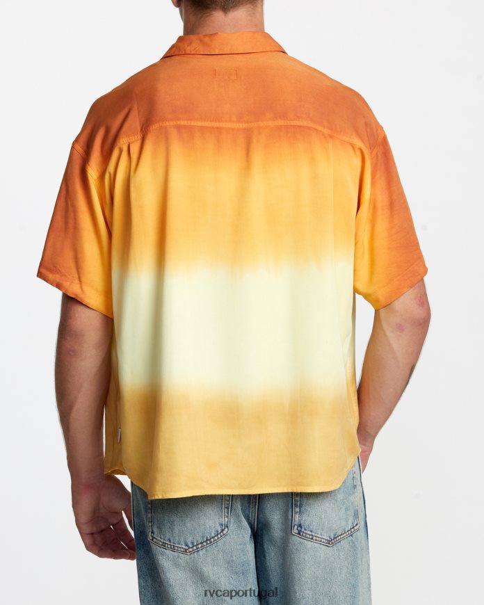 roupas RVCA mulheres rose machado camisa manga curta swami merengue de limão N00F2H237