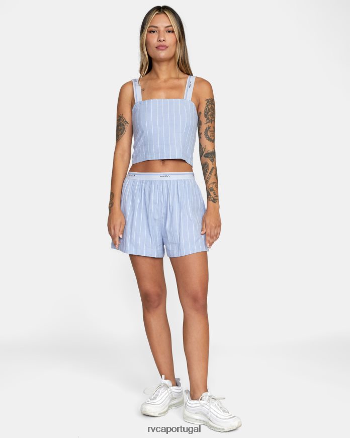 roupas RVCA mulheres blusa cropped noturna cinza roxo N00F2H1719