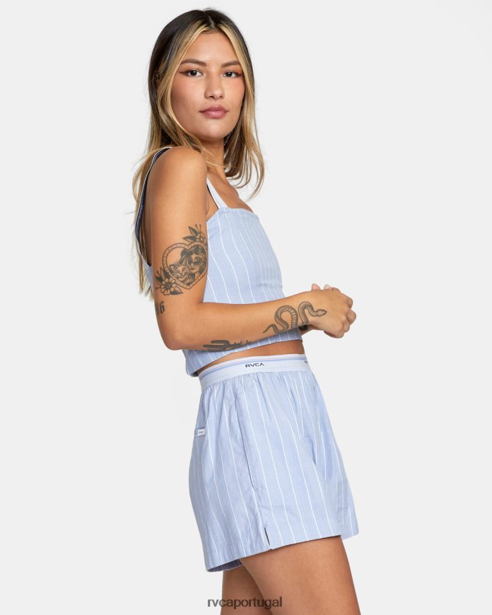 roupas RVCA mulheres blusa cropped noturna cinza roxo N00F2H1719