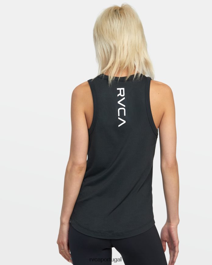 roupas RVCA mulheres blusa de treino muscular va preto 2 N00F2H1266