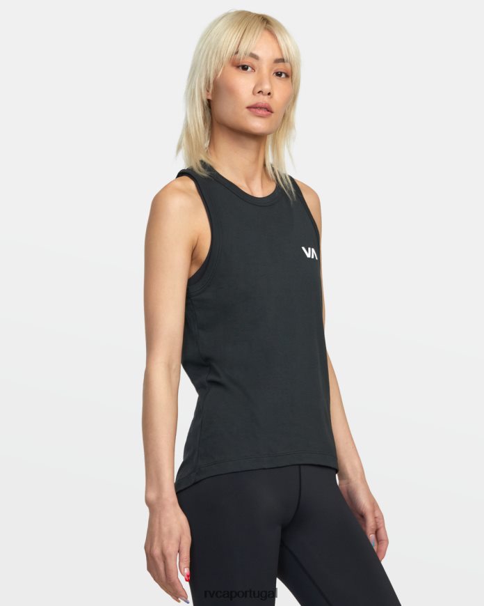 roupas RVCA mulheres blusa de treino muscular va preto 2 N00F2H1266