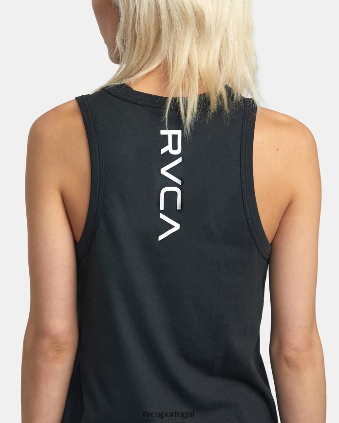 roupas RVCA mulheres blusa de treino muscular va preto 2 N00F2H1266