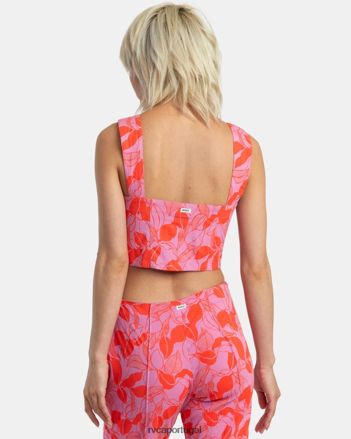 roupas RVCA mulheres blusa de villa ciclâmen N00F2H1367