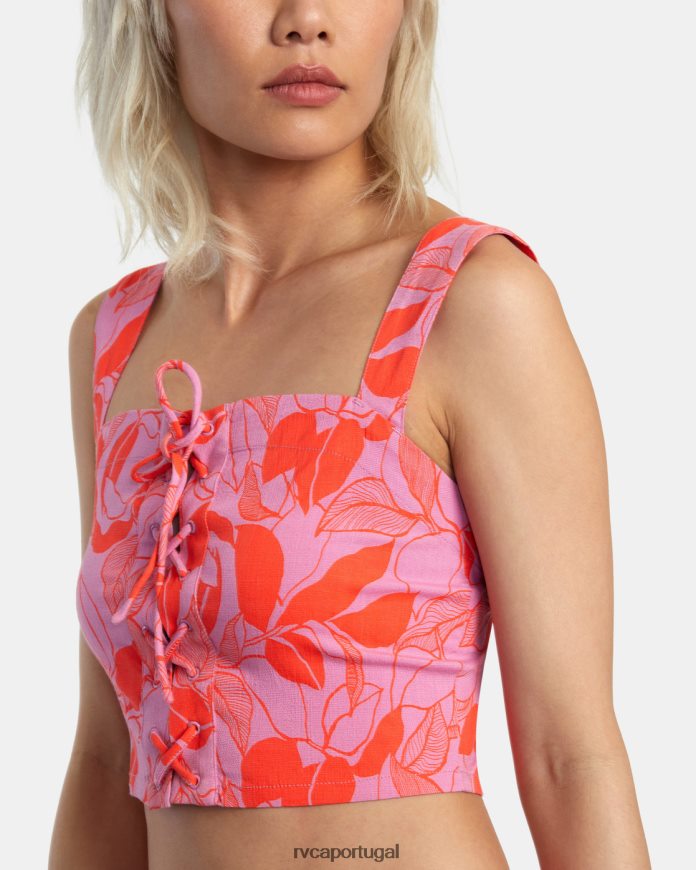 roupas RVCA mulheres blusa de villa ciclâmen N00F2H1367