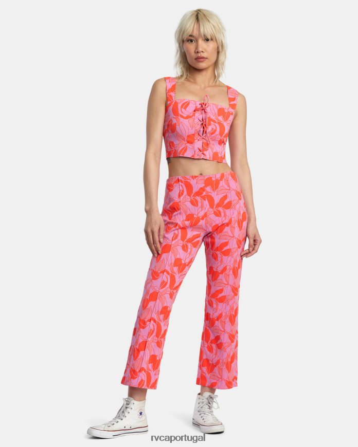 roupas RVCA mulheres blusa de villa ciclâmen N00F2H1367