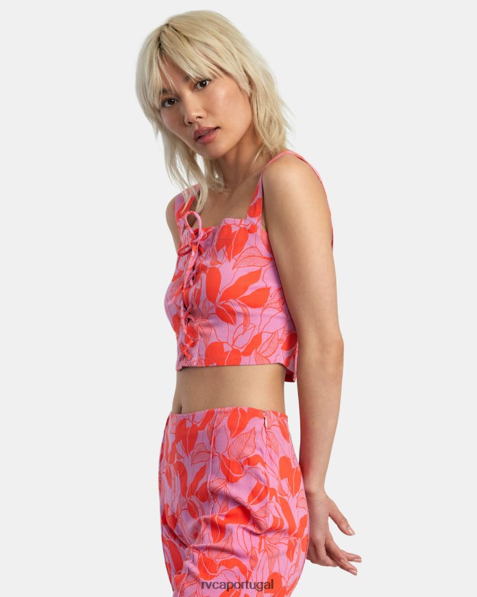 roupas RVCA mulheres blusa de villa ciclâmen N00F2H1367