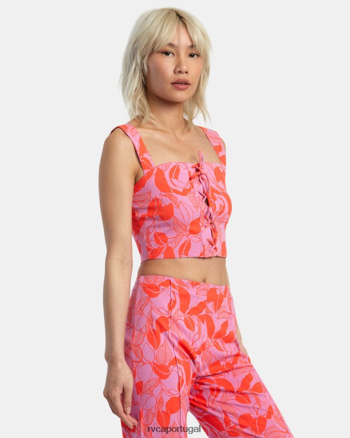 roupas RVCA mulheres blusa de villa ciclâmen N00F2H1367