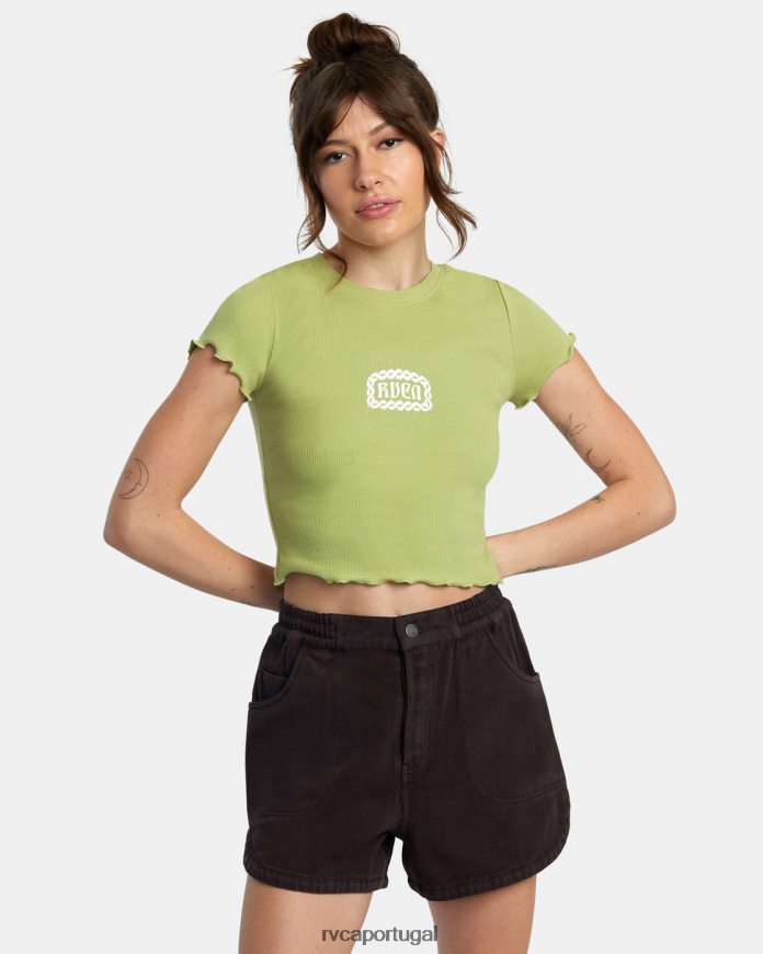 roupas RVCA mulheres camiseta colega de classe emaranhada samambaia N00F2H1429