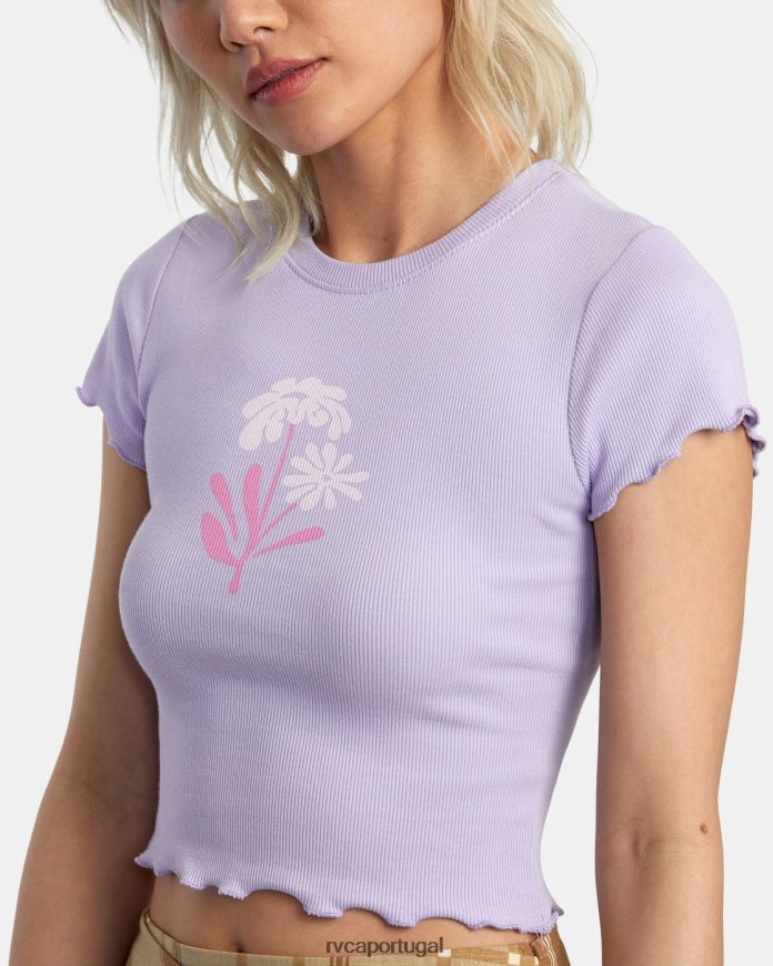 roupas RVCA mulheres camiseta de colega de classe florida lavanda N00F2H1359