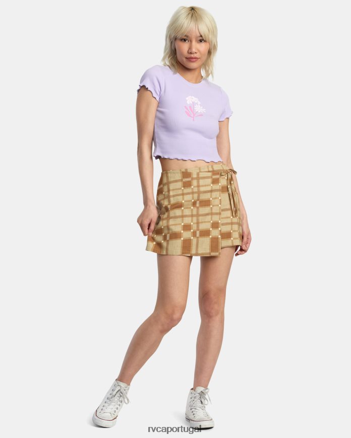 roupas RVCA mulheres camiseta de colega de classe florida lavanda N00F2H1359
