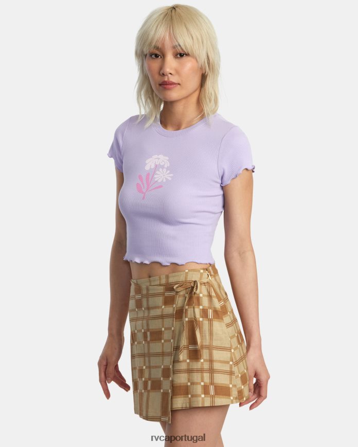 roupas RVCA mulheres camiseta de colega de classe florida lavanda N00F2H1359
