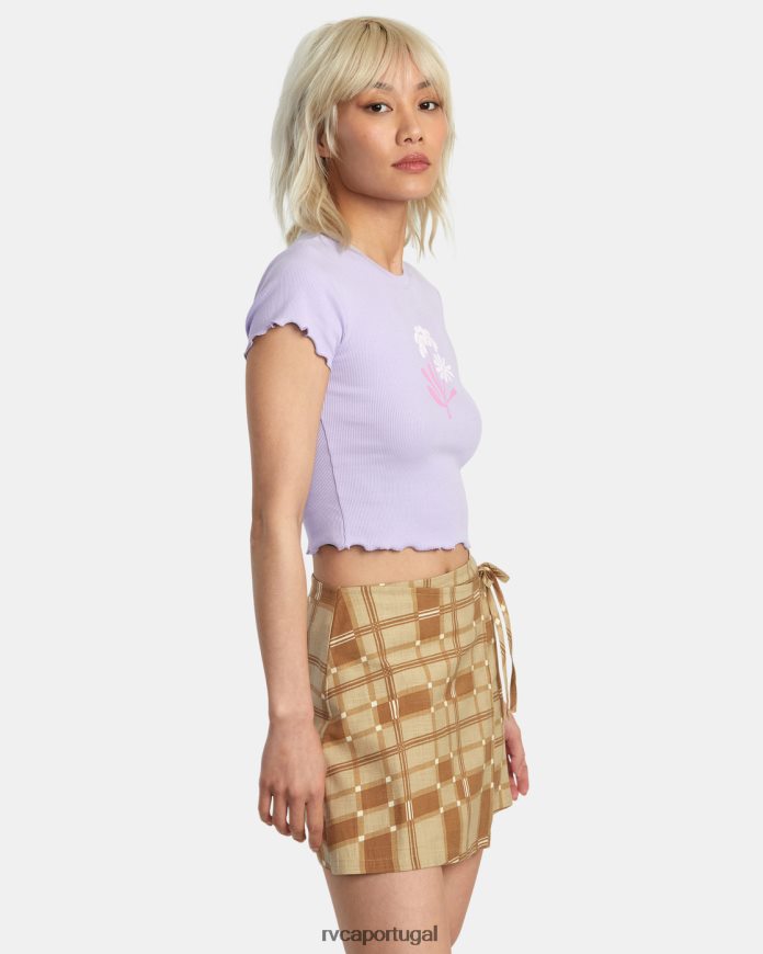 roupas RVCA mulheres camiseta de colega de classe florida lavanda N00F2H1359