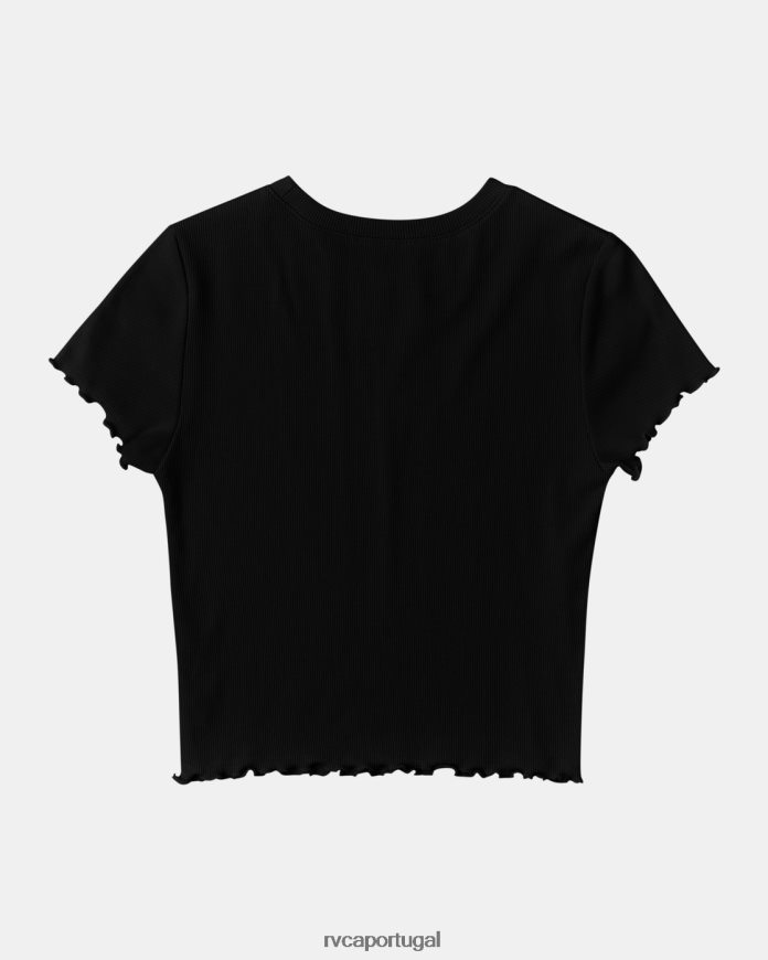 roupas RVCA mulheres camiseta de equilíbrio preto N00F2H1111