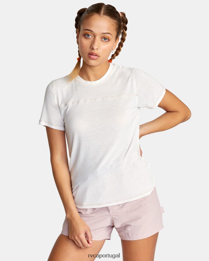 roupas RVCA mulheres camiseta de malha fielder nuvem N00F2H1480