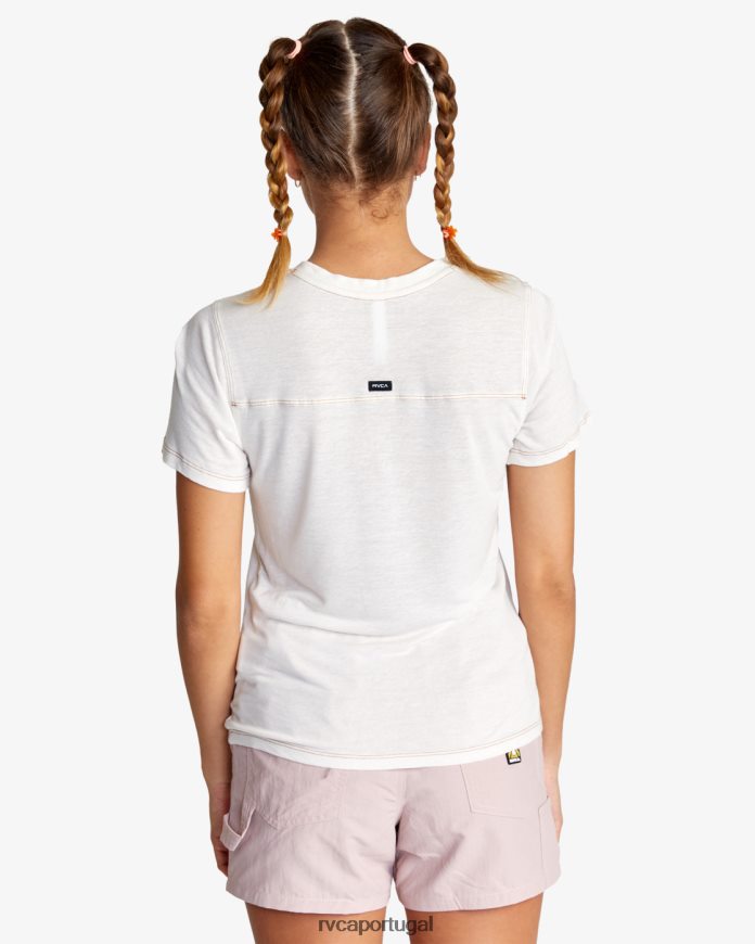 roupas RVCA mulheres camiseta de malha fielder nuvem N00F2H1480