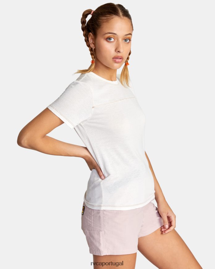 roupas RVCA mulheres camiseta de malha fielder nuvem N00F2H1480