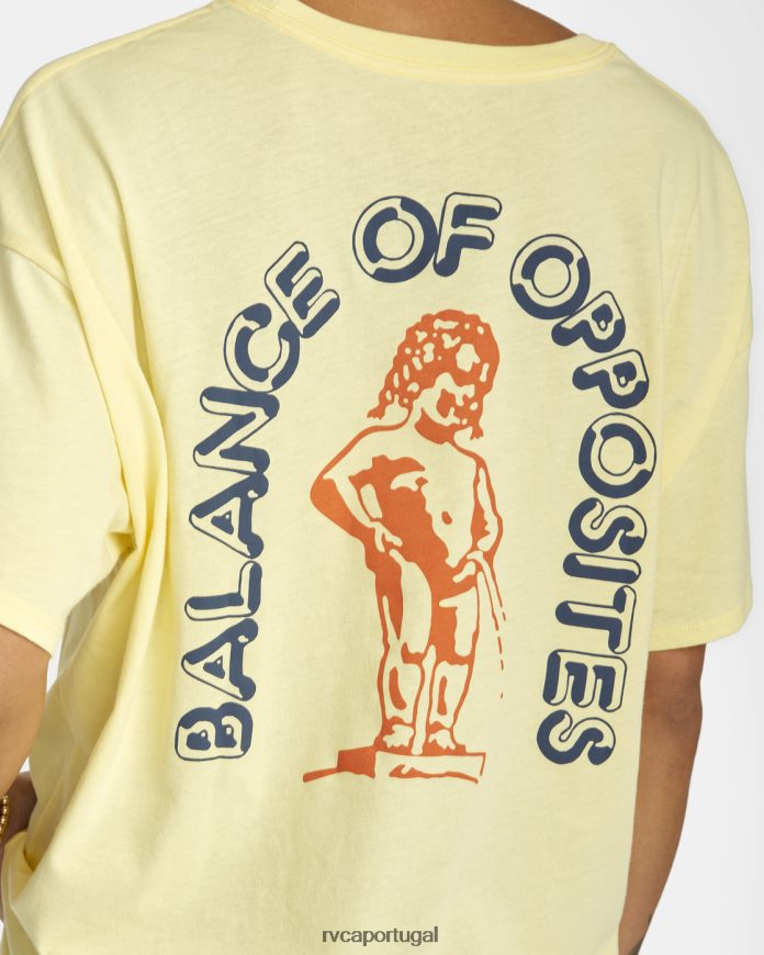 roupas RVCA mulheres camiseta gráfica de querubim merengue de limão N00F2H1716