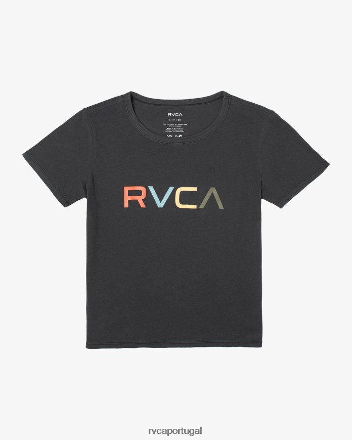 roupas RVCA mulheres camiseta grande preto N00F2H910