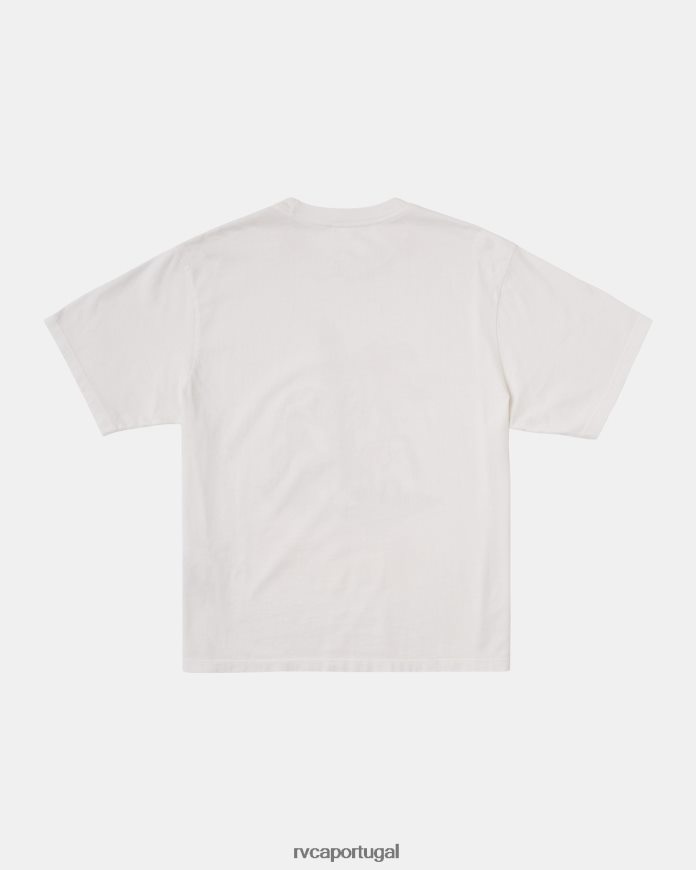 roupas RVCA mulheres camiseta mandróide branco vintage N00F2H269