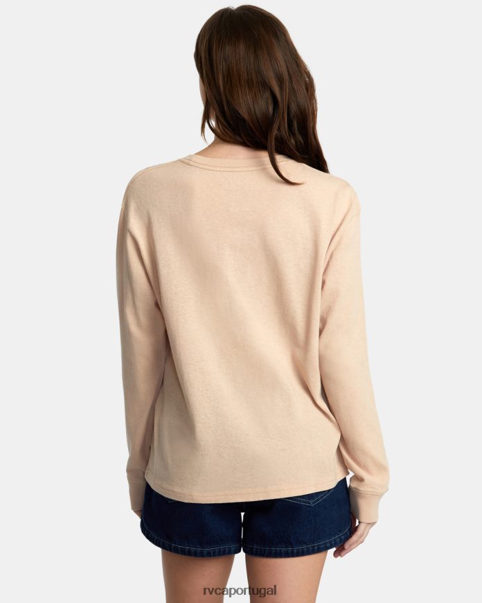 roupas RVCA mulheres camiseta manga longa margarida grande nu N00F2H1034