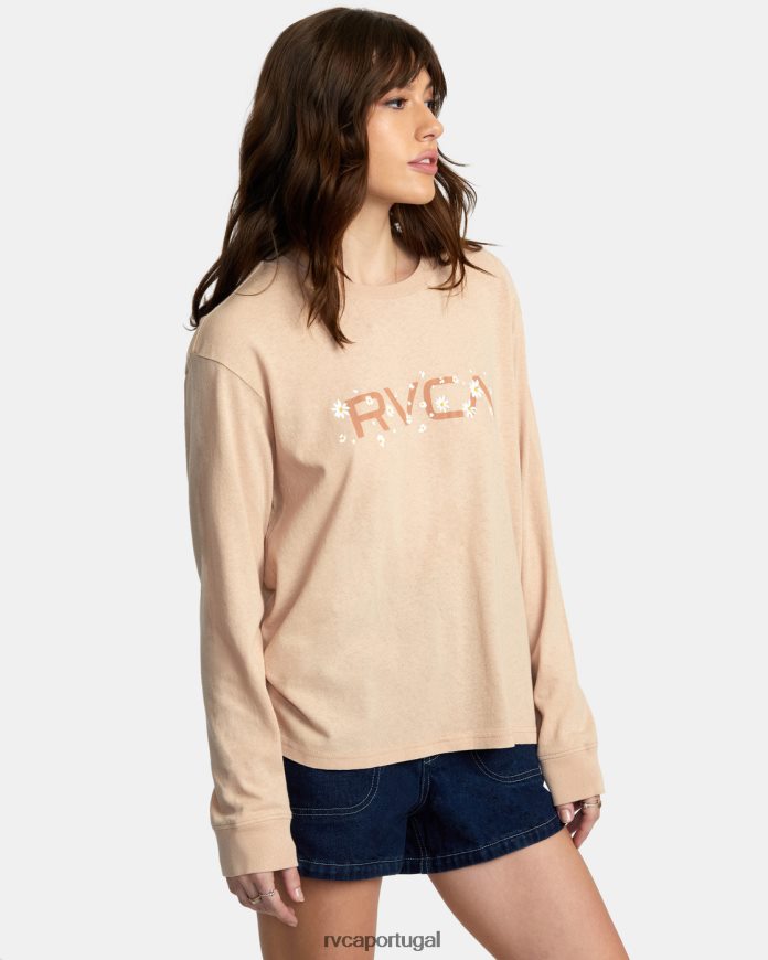 roupas RVCA mulheres camiseta manga longa margarida grande nu N00F2H1034
