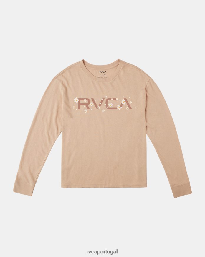 roupas RVCA mulheres camiseta manga longa margarida grande nu N00F2H1034