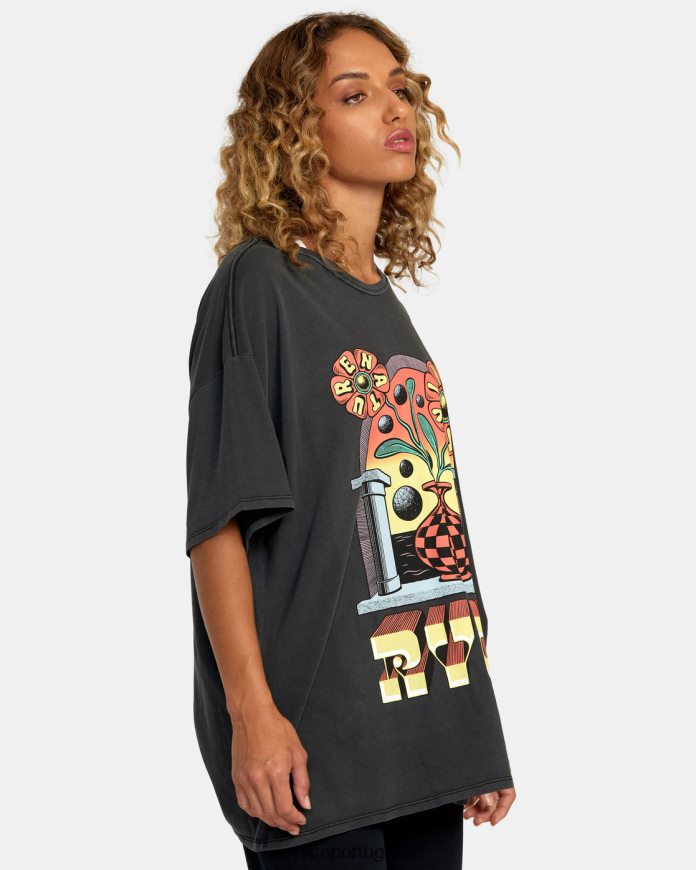 roupas RVCA mulheres camiseta martin ander potal preto N00F2H234