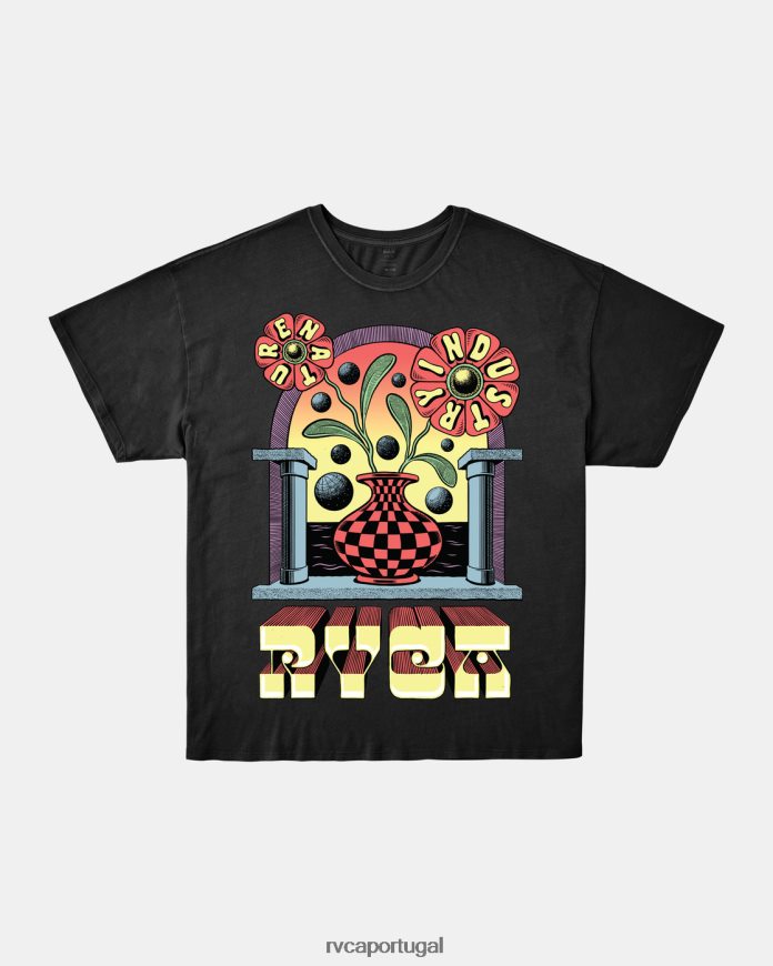 roupas RVCA mulheres camiseta martin ander potal preto N00F2H234