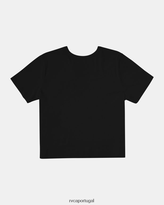 roupas RVCA mulheres camiseta patriota preto N00F2H1247
