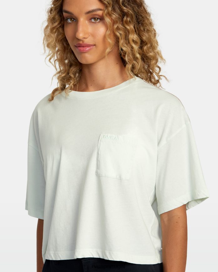 roupas RVCA mulheres camiseta ptc céu azul N00F2H1174