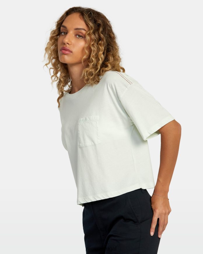 roupas RVCA mulheres camiseta ptc céu azul N00F2H1174