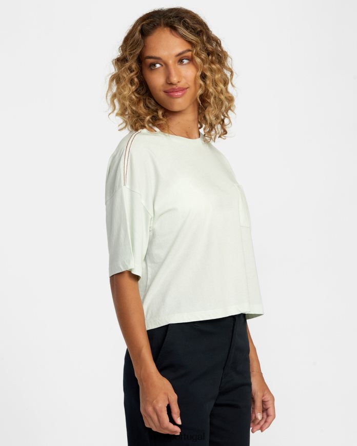 roupas RVCA mulheres camiseta ptc céu azul N00F2H1174