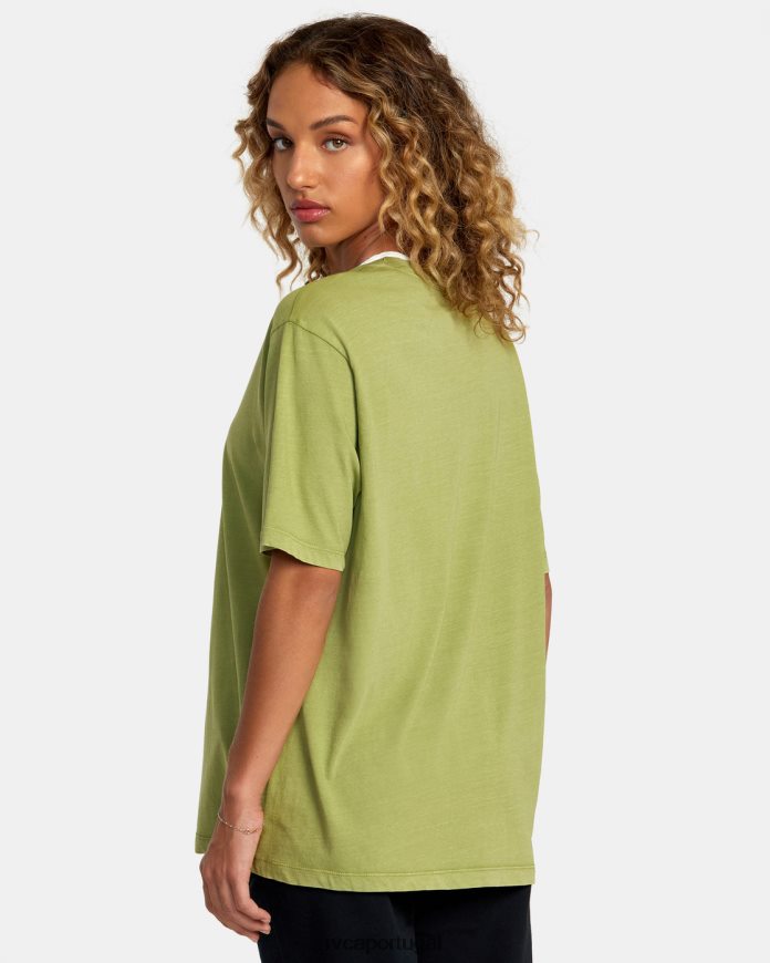 roupas RVCA mulheres camiseta ptc para qualquer dia samambaia N00F2H1353